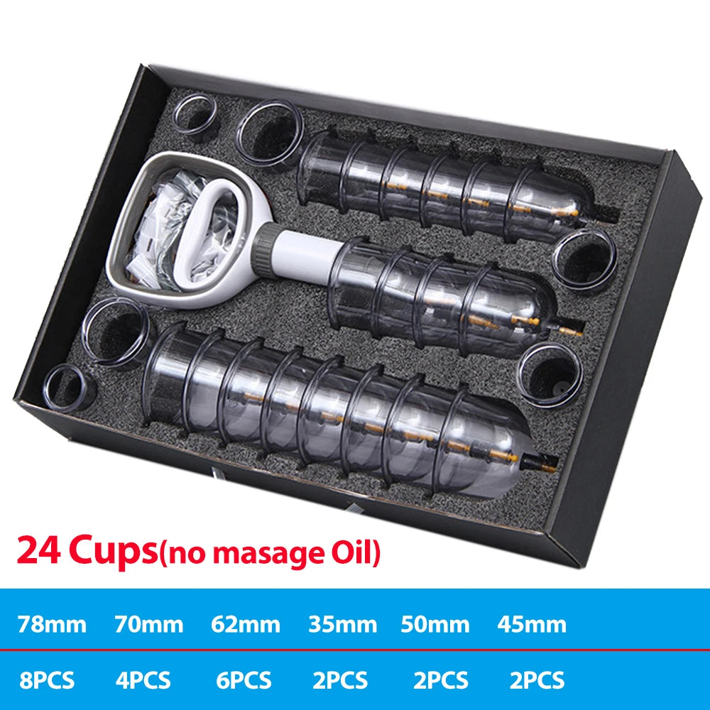 "Unlock Ancient Healing: Premium TCM Cupping Therapy Set - High-Tech Vacuum Cups for Ultimate Physiotherapy & Stress Relief!"