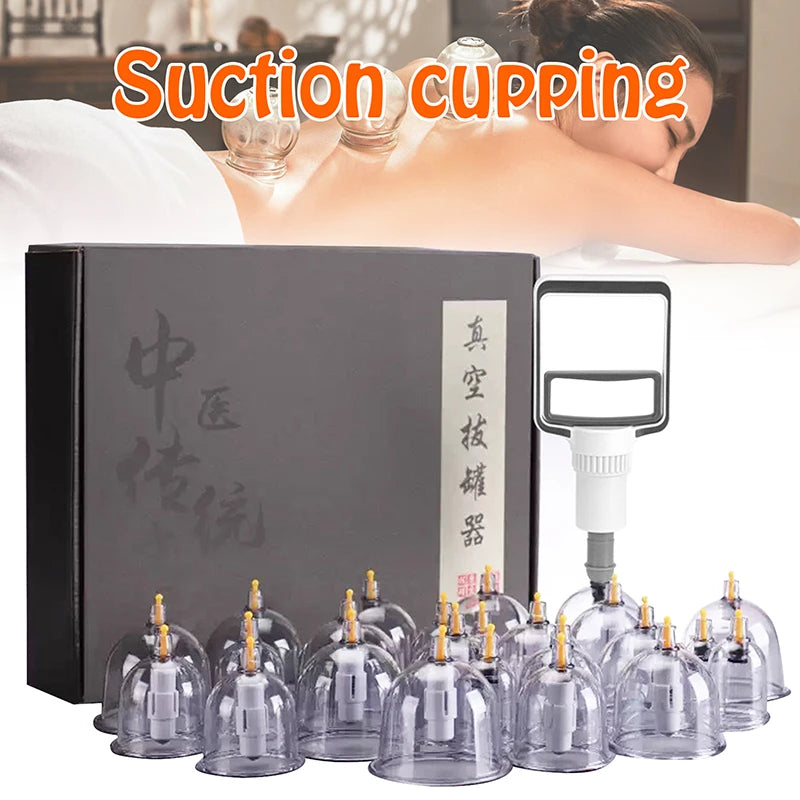 "Unlock Ancient Healing: Premium TCM Cupping Therapy Set - High-Tech Vacuum Cups for Ultimate Physiotherapy & Stress Relief!"