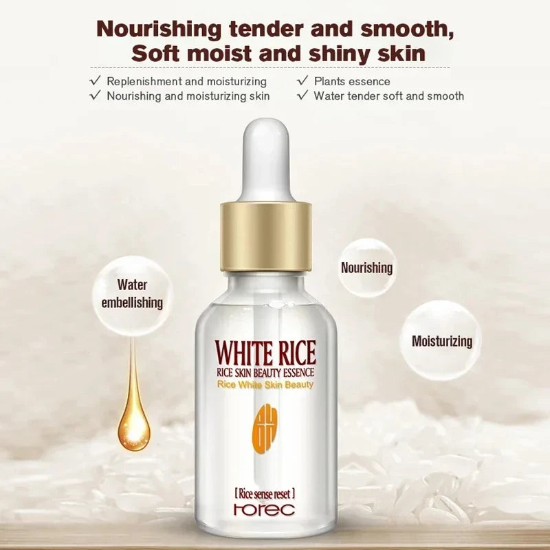 **Youthful Glow White Rice Serum - Target Wrinkles & Enlarged Pores! Brightening Formula for Radiant Skin Care That Rejuvenates and Restores Confidence**