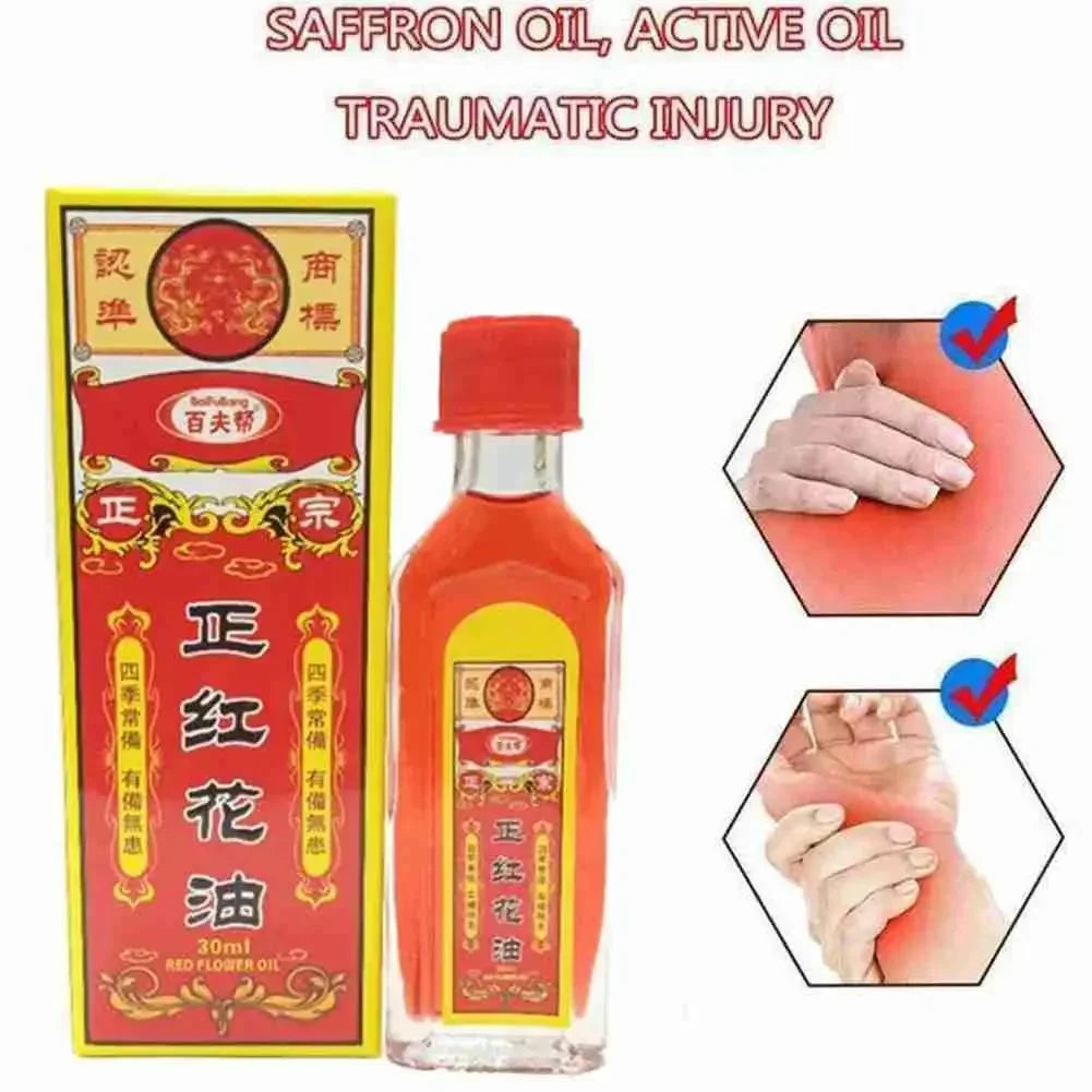 **Revive Your Body with Genuine Saffron Oil 30ml – The Ultimate Traditional Chinese Medicine Remedy for Bruises, Tendon Care & Soothing Massages!**