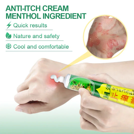 "Thailand’s Best-Kept Secret: 4-Pack Psoriasis & Eczema Cream - Refreshing Mint Ointment to Soothe Itchy Skin and Promote Healing Naturally!"