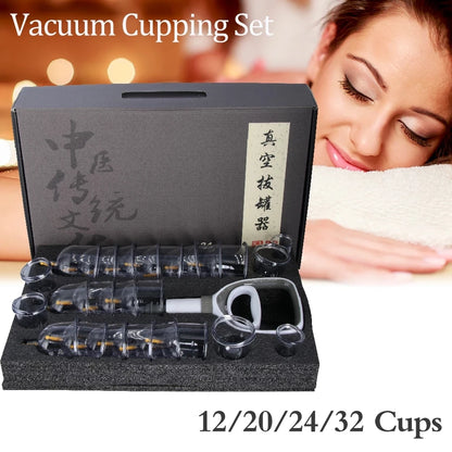 "Unlock Ancient Healing: Premium TCM Cupping Therapy Set - High-Tech Vacuum Cups for Ultimate Physiotherapy & Stress Relief!"