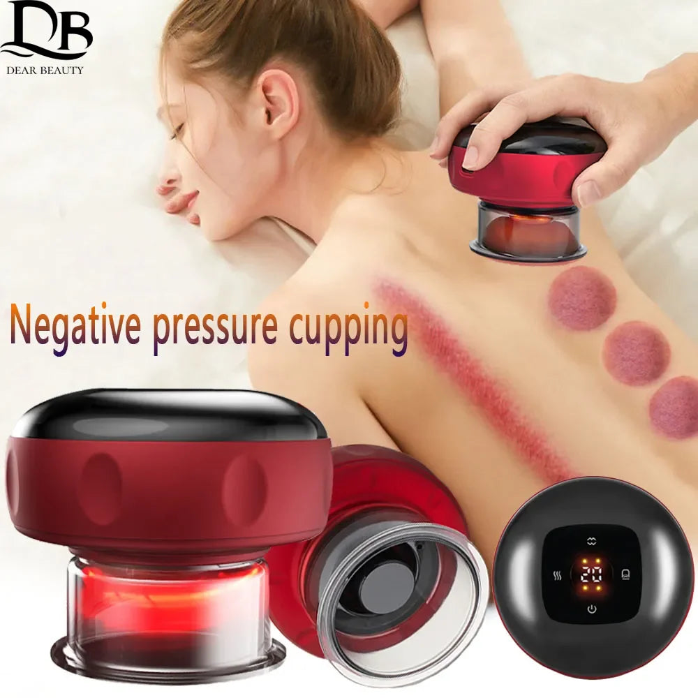 **Revolutionary Smart Electric Cupping Device - Elevate Your Wellness with Heating & Suction for Ultimate Fatigue Relief & Radiant Skin!**