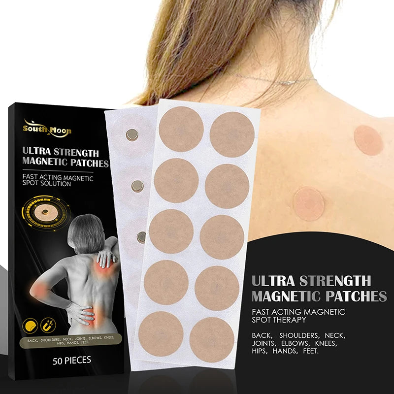 "Say Goodbye to Aches! 50pcs Innovative Magnetic Acupuncture Patches for Natural Relief of Shoulder, Neck & Joint Discomfort!"