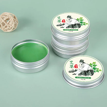 **Traditional Chinese Mugwort Remedy: 100% Herbal Ointment for Instant Itch Relief & Scald Protection | Effective Mosquito Repellent**