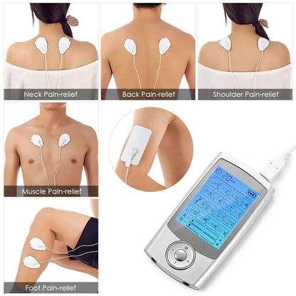 "Unlock Total Relaxation: Versatile 16 Modes Electric Tens Muscle Stimulator - Effective EMS Acupuncture for Pain Management & Body Sculpting!"