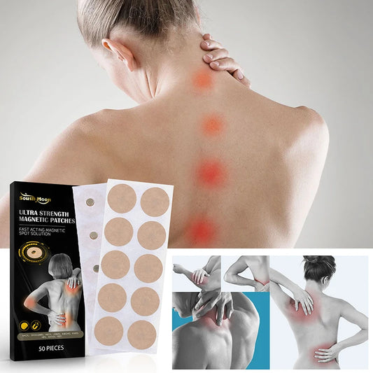 "Say Goodbye to Aches! 50pcs Innovative Magnetic Acupuncture Patches for Natural Relief of Shoulder, Neck & Joint Discomfort!"