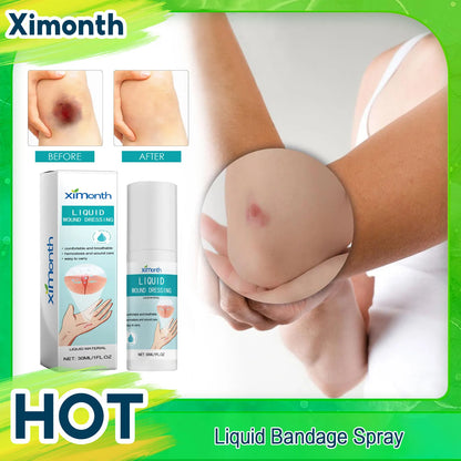 **Fast-Acting Liquid Bandage Spray: Enhance Skin Recovery from Wounds & Bruising | Waterproof Protection That Breathe Easy!**