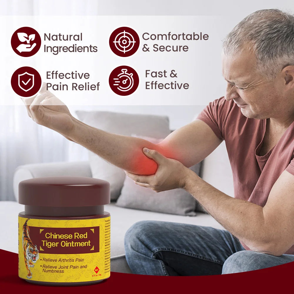 **Unlock Soothing Relief with 5 Bottles of Original Red China Tiger Balm - Alleviate Joint, Back & Headache Pain Naturally – Ideal for Rheumatism and Bug Bite Recovery!**