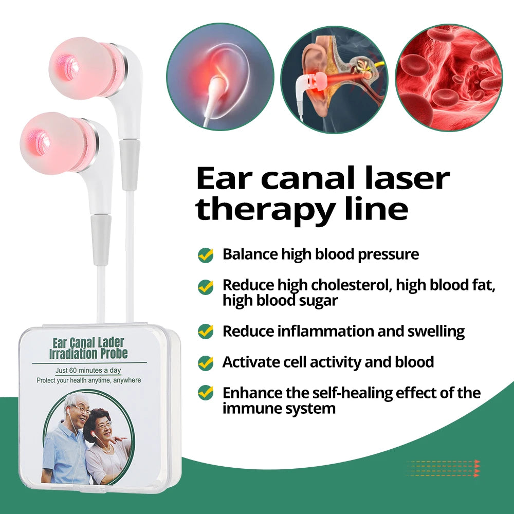 **Achieve Optimal Health with Our Ear Laser Therapy Device – 50nm Irradiation for Enhanced Balance, Lower Blood Pressure & More!**