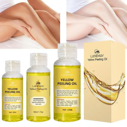 "Illuminate Your Beauty: Yellow Peeling Oil for Dark Skin - Exfoliating Treatment to Remove Dead Skin & Brighten Arms, Knees & Legs!"