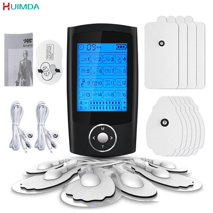 "Unlock Total Relaxation: Versatile 16 Modes Electric Tens Muscle Stimulator - Effective EMS Acupuncture for Pain Management & Body Sculpting!"