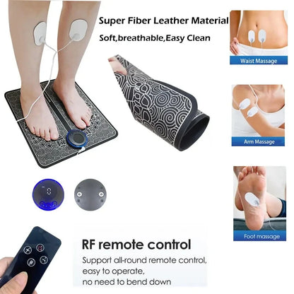 **Discover Deep Relief: Foldable EMS Foot Massager with Smart Technology, 8 Massage Modes, and Remote Control – Your Path to Ultimate Comfort and Relaxation!**