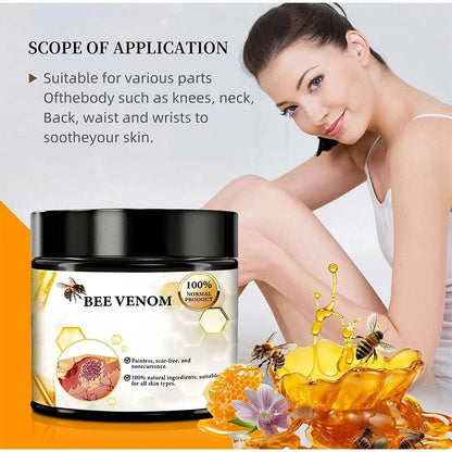 **Experience the Power of Nature: 60ml Bee Venom Skin Care Cream – Intensive Repair for Dry, Itchy Skin on Hands and Feet!**