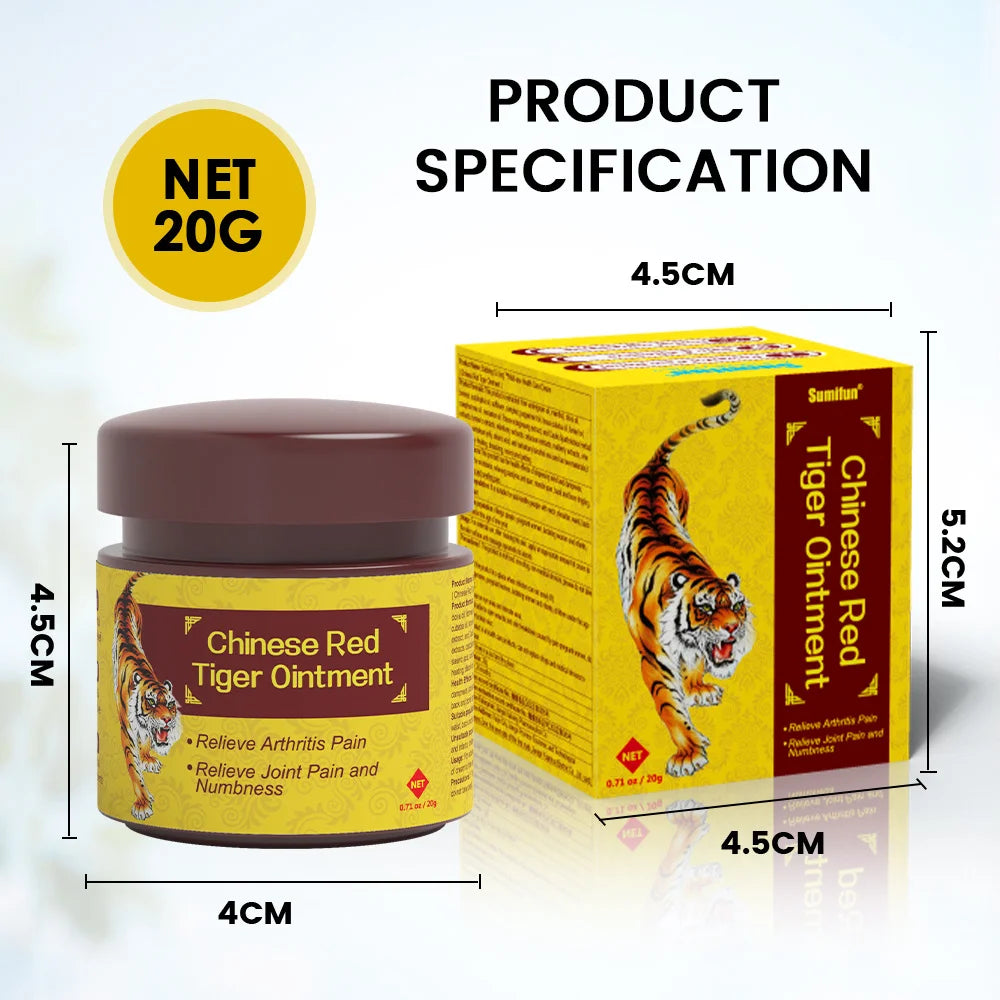 **Unlock Soothing Relief with 5 Bottles of Original Red China Tiger Balm - Alleviate Joint, Back & Headache Pain Naturally – Ideal for Rheumatism and Bug Bite Recovery!**