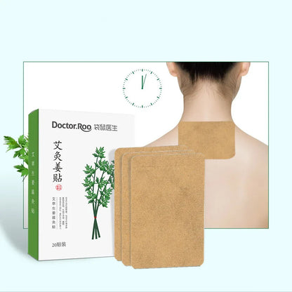 "20PC Premium Moxibustion Patches with Mugwort & Ginger – Effective Warm Therapy for Neck, Back, and Knee Discomfort – Unlock Ultimate Comfort Naturally!"