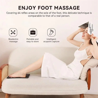 **Discover Deep Relief: Foldable EMS Foot Massager with Smart Technology, 8 Massage Modes, and Remote Control – Your Path to Ultimate Comfort and Relaxation!**