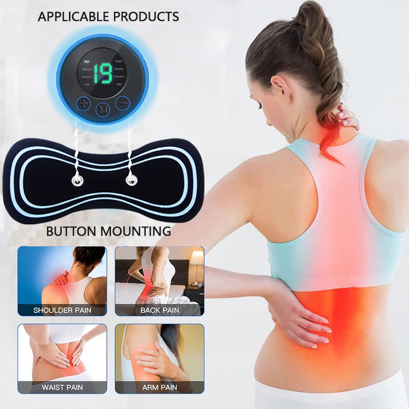 "Revitalize Your Day with Our 8 Modes Neck Massager - Rechargeable, Remote-Controlled EMS Pulse Therapy for Quick Muscle Recovery & Total Relaxation!"