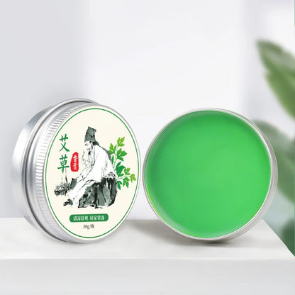 **Traditional Chinese Mugwort Remedy: 100% Herbal Ointment for Instant Itch Relief & Scald Protection | Effective Mosquito Repellent**