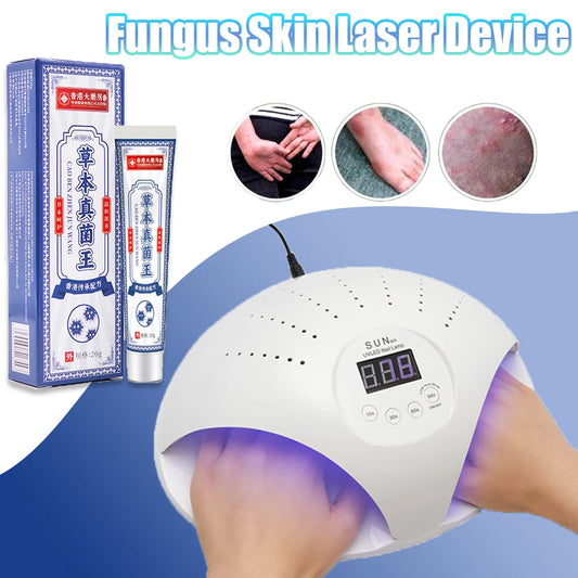 **Revolutionary Anti-Fungal Laser Device & Herbal Ointment – Fast-Acting Nail Fungus & Skin Repair for Hands & Feet! Say Goodbye to Infections!**