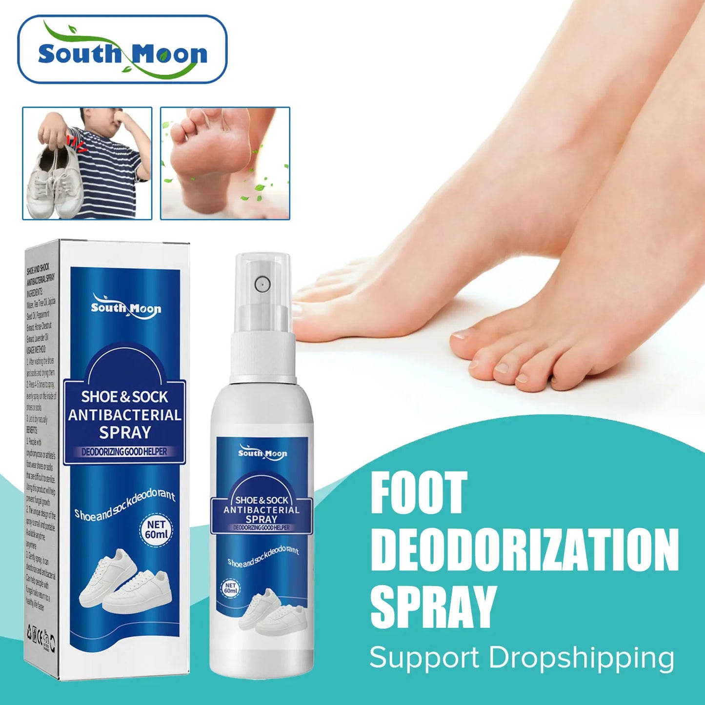 **Say Hello to Happy Feet! Antiperspirant Spray for Effective Tinea Relief & Odor Control - Embrace Comfort and Confidence Anywhere!**