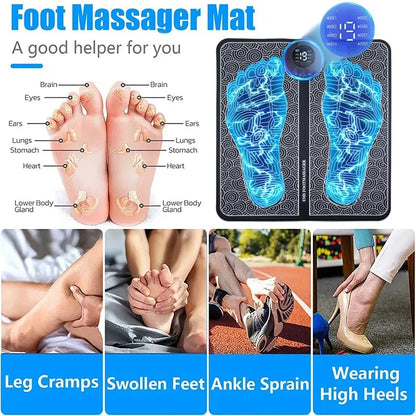 **Discover Deep Relief: Foldable EMS Foot Massager with Smart Technology, 8 Massage Modes, and Remote Control – Your Path to Ultimate Comfort and Relaxation!**