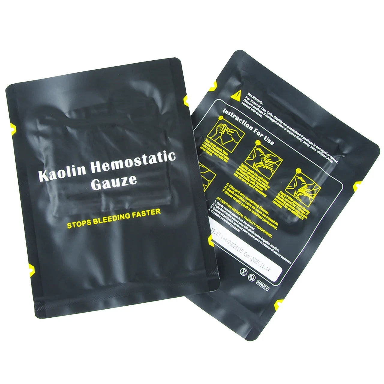 "Life-Saving High-Tech Kaolin Hemostatic Gauze - Z-Fold Combat Dressing for Rapid Response to Severe Organ  Bleeding | Essential Tactical Medical Gear for Adventurers"