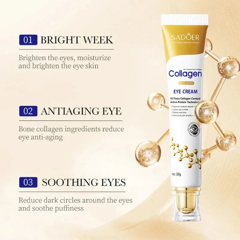 **Brighten & Firm: Instant Eye Bag Remover with Collagen – Say Goodbye to Puffiness, Fine Lines, and Tired Eyes in Minutes!**